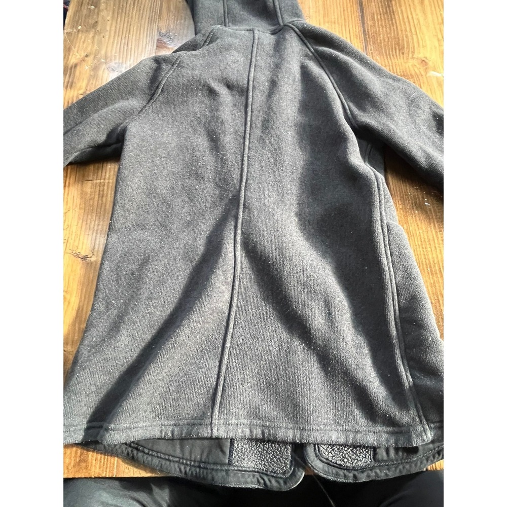 The North Face Crescent Hooded Sweater Fleece Jacket Black Small Toggle Wrap - Picture 5 of 5